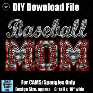 Baseball Mom with Stitches #8 DSG Download File - DSG for CAMS/ProSpangle/Elite