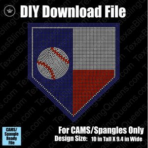 Texas Flag Baseball DSG Download File - CAMS/ProSpangle