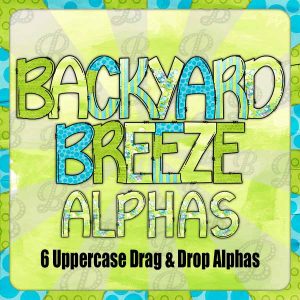 Backyard Breeze Alphabet Letters Pack Graphic PNG for DTF, Sublimation